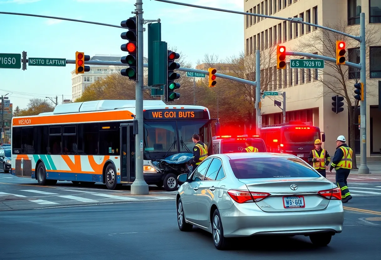 WeGo bus collision at Clarksville Pike and Rosa Parks Boulevard