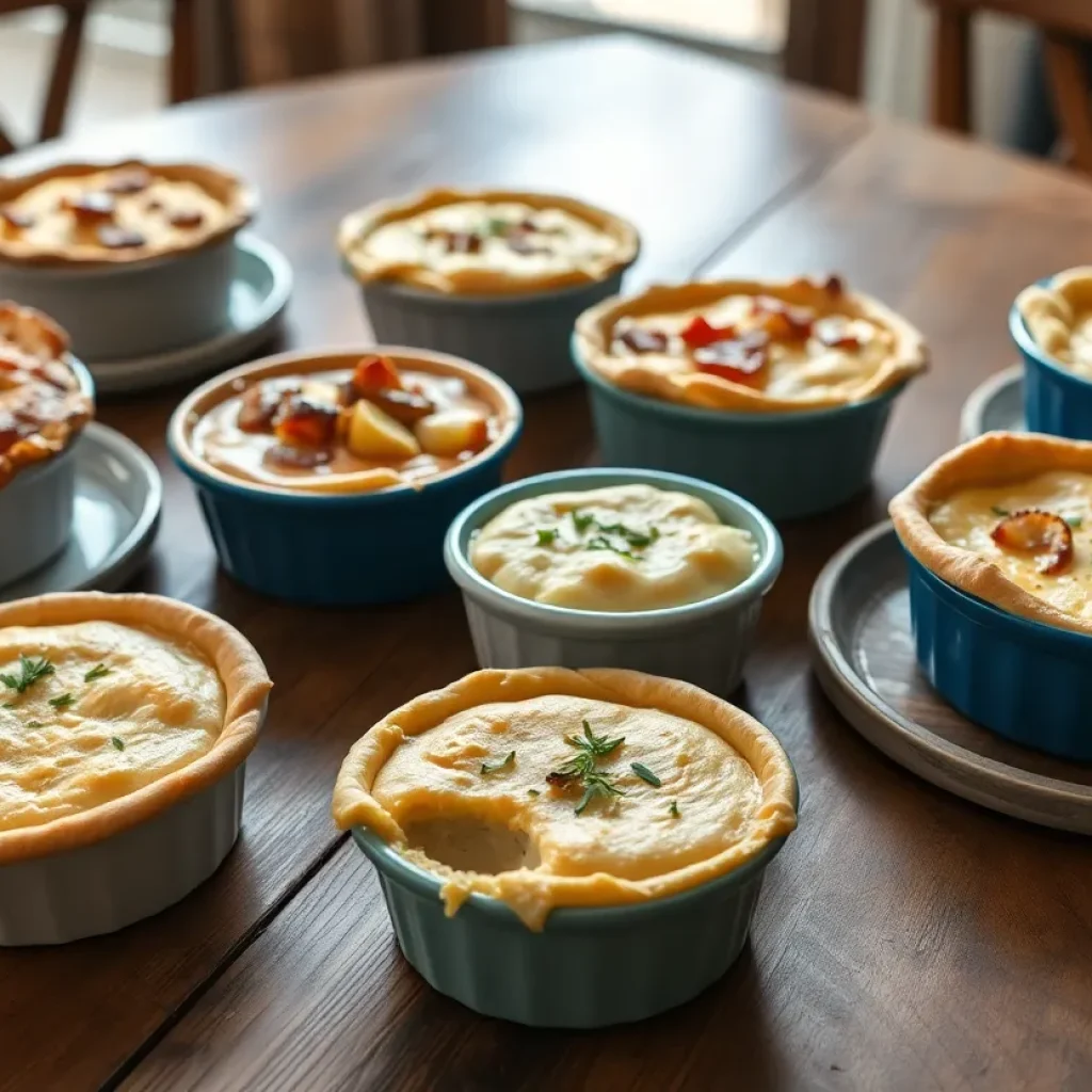 Assorted chicken pot pies