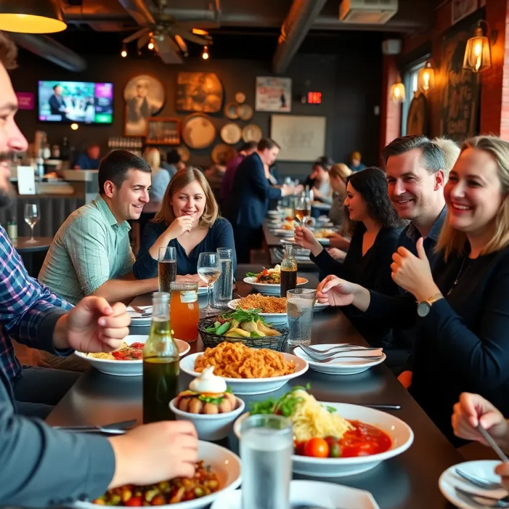 Diners enjoying meals during Nashville Restaurant Week.