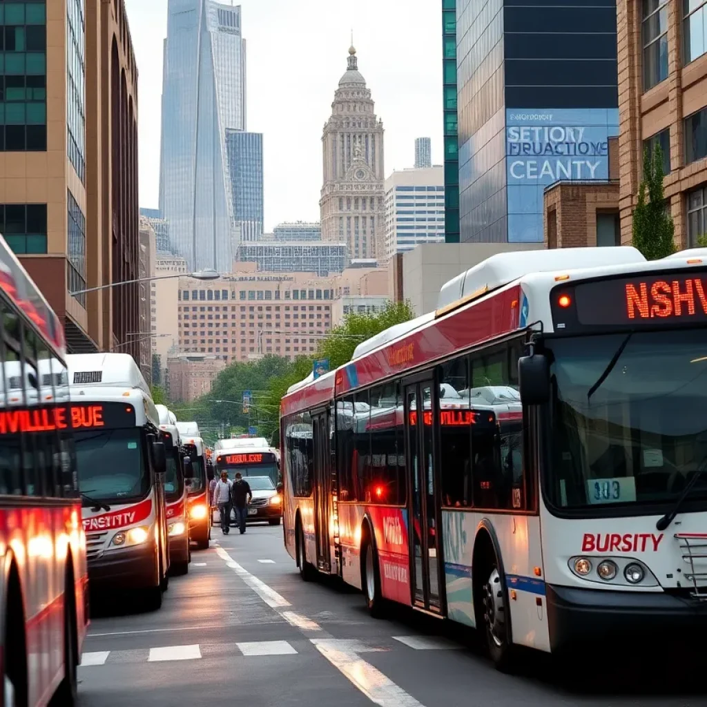 Buses on Nashville streets enhancing the public transit experience