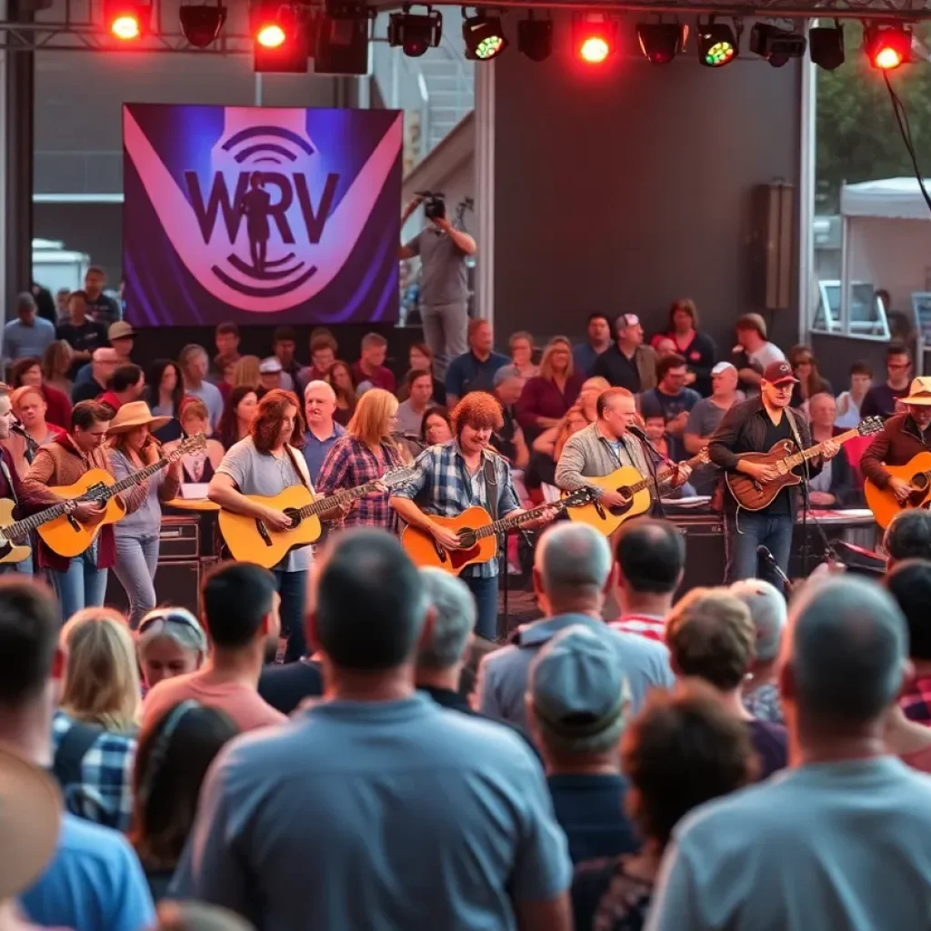 Festival-goers enjoy live performances at the Tin Pan South Songwriters Festival