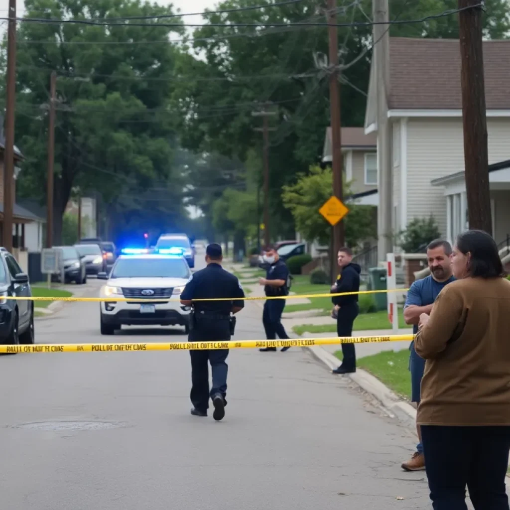 Scene of Antioch shooting aftermath with police presence.