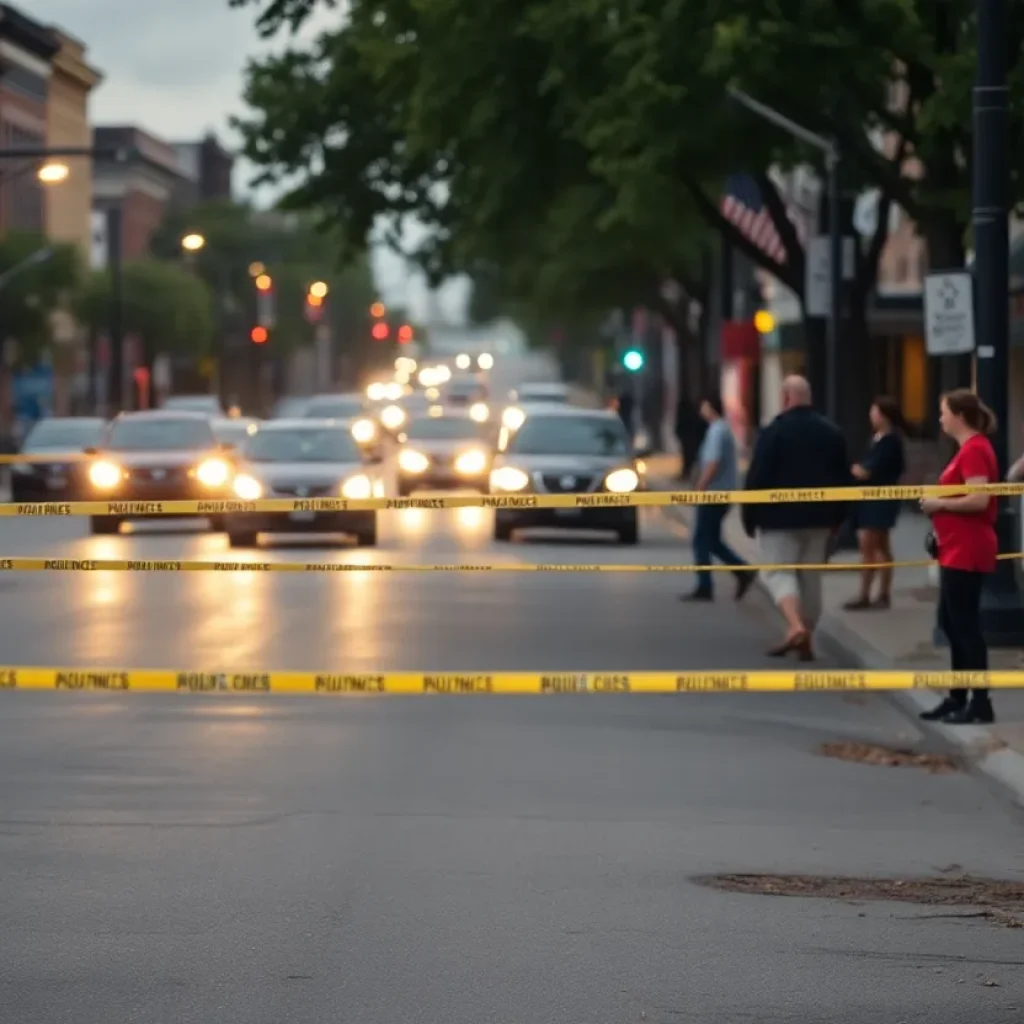 Police response scene in Nashville after a shooting incident