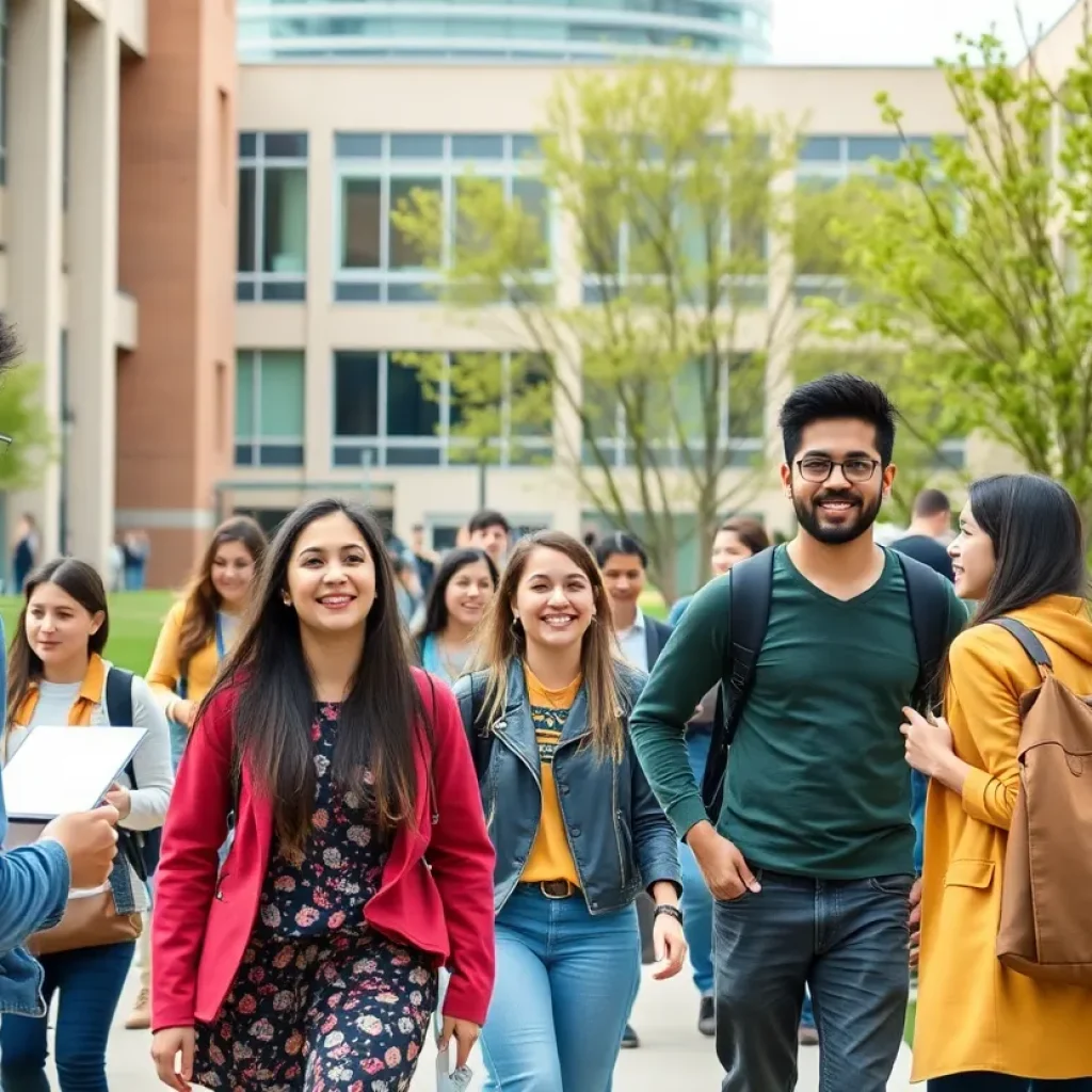 Students on Vanderbilt University campus participating in activities